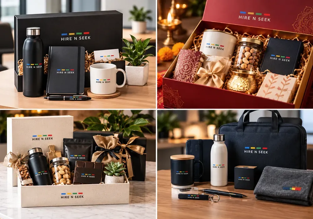 Thoughtfully curated corporate gift boxes, welcome kits and branded merchandise